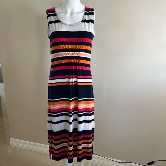 Jones New York Dresses & Skirts - Jones New York Petite Striped Sleeveless Maxi Dress
